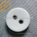 2 hole ABS and resin superimposed combination white button